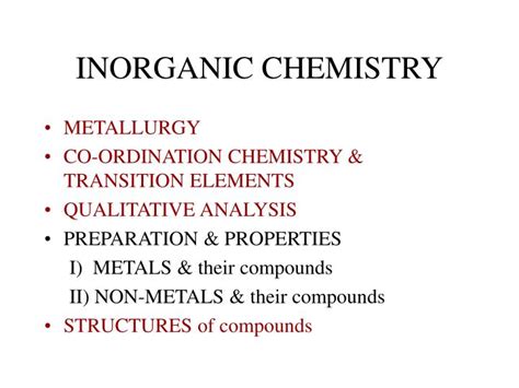 PPT - INORGANIC CHEMISTRY PowerPoint Presentation, free download - ID:1833170