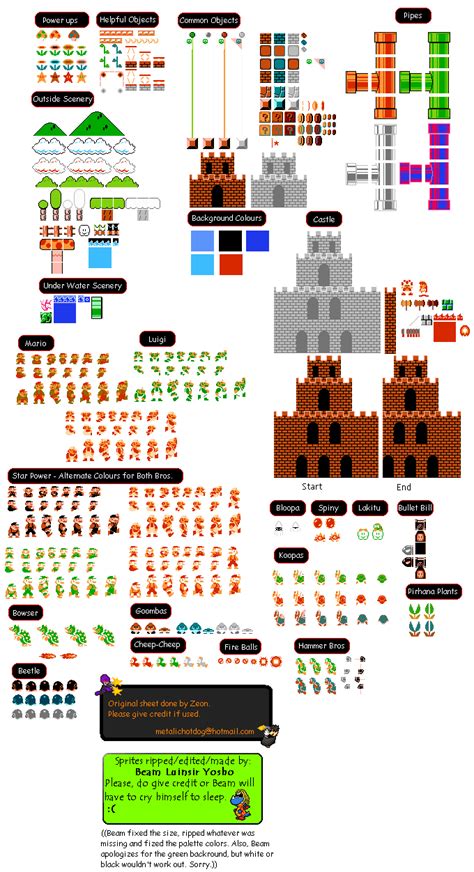 smb1_misc_sprites.gif (680×1252) | Mario bros, Super mario, Super mario ...