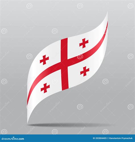 Georgian Flag Wavy Abstract Background. Vector Illustration Stock ...