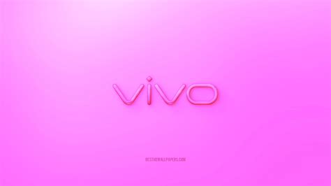 Download Cute Pink Vivo Logo Wallpaper | Wallpapers.com