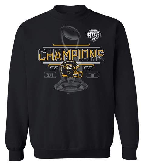 2023 Cotton Bowl CHAMPIONS SCORE Black Crewneck Sweatshirt – Cotton ...