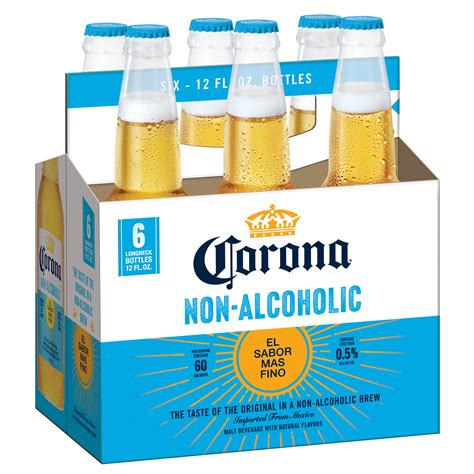 Corona Non-Alcoholic Malt Beverage Mexican Import Brew 6 pk Bottles ...