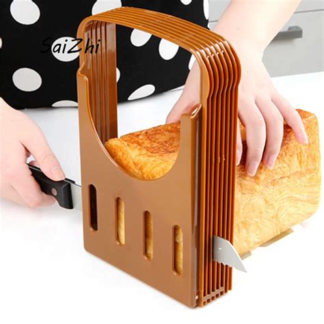 Foldable Practical Bread Cutter Loaf Toast Slicer Cutting Slicing Guide Baking Tools Baking ...