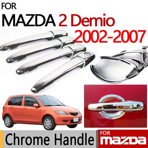 for Mazda 2 Demio Accessories Chrome Door Handle Luxury No Rust 2002 ...