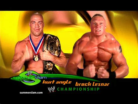 zep81wrestlingreviews: Brock Lesnar vs Kurt Angle (Summerslam 2003) Review