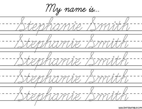 Cursive Writing Name - Name Tracing Generator Free