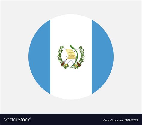 Guatemala guatemalan round circle country flag Vector Image