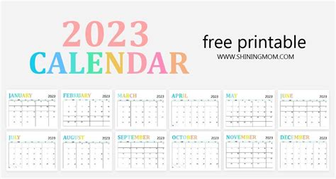 2023 Calendar Printable List: Best Free Calendars for You!