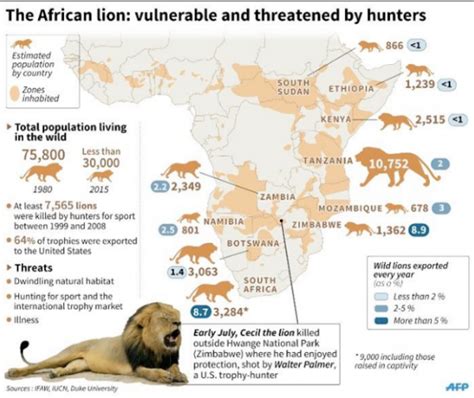 LionAid - How many lions in Africa? - News