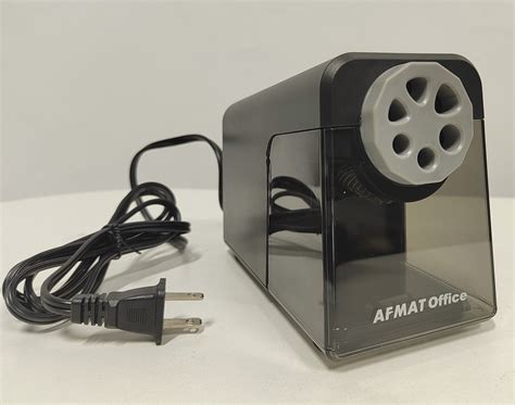 AFMAT Office Electric Pencil Sharpener Heavy Duty, 6 Holes Auto Stop E