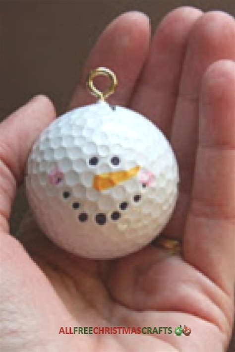 Golf Ball Snowman Christmas Ornament Craft | Snowman christmas ornaments, Christmas ornaments ...