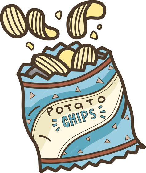 Premium Vector | A vector of a bag of potato chip