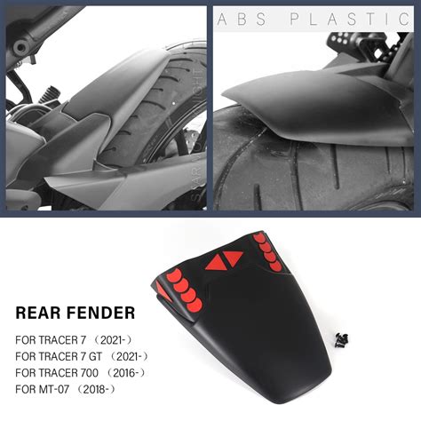 YAMAHA MT07 2018 - Tracer 700 Tracer 7 GT 2021- Accessories Rear Mudguard Fender Rear Extender ...