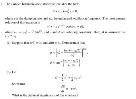 Harmonic oscillator equation - psadojoe