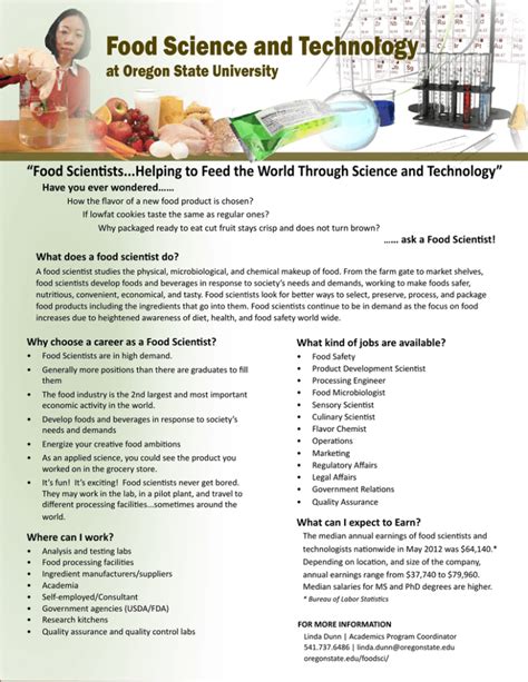 Food Science and Technology