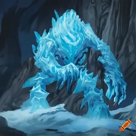 Ice elemental inspired by magic: the gathering