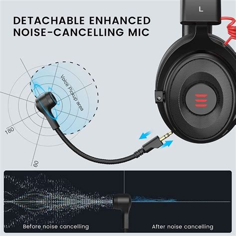 EKSA E900 Pro 7.1 PC Gaming Headset with Mic - PS4 PS5 Headsets with ...