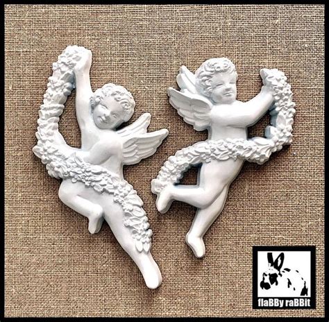 White Cherubs Wall Decor Two White Angels Syroco Cherub Set | Etsy | Cherub, Wall decor, Metal birds