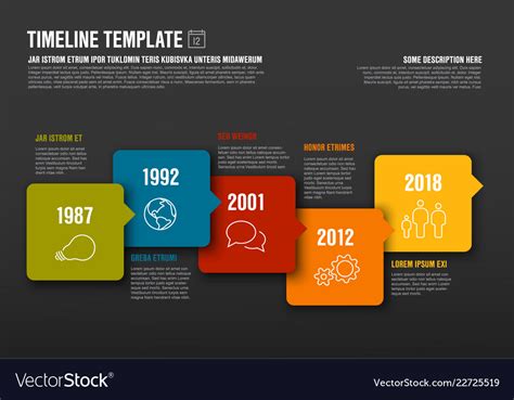 Infographic horizontal timeline template made Vector Image