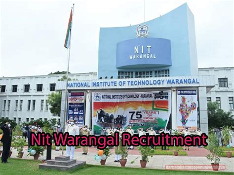 Nit Warangal Recruitment 2024 {Today} Notification, Eligibility Criteria, Upcoming Vacancy Apply ...