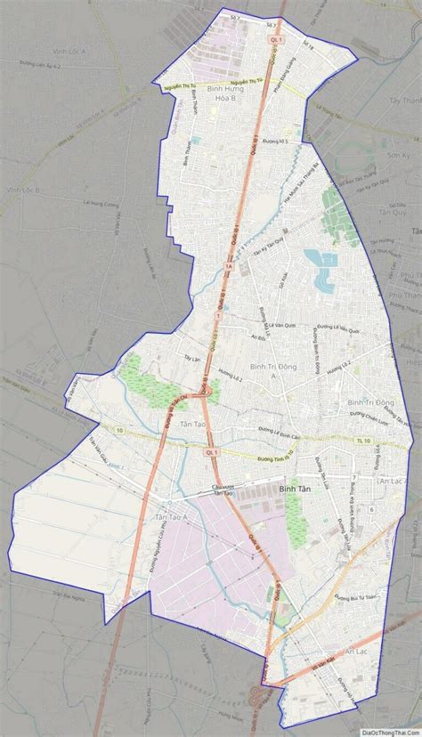 Map of Binh Tan district - HCMC - Thong Thai Real