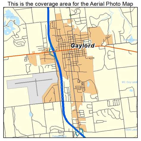 Aerial Photography Map of Gaylord, MI Michigan