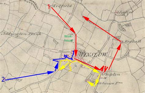 Map of 1841 census enumerators' routes