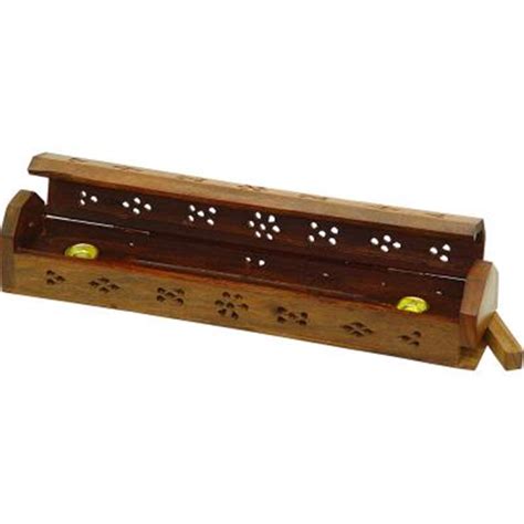 Wooden Incense Burner & Storage Box Large Fretwork - The Zen Shop