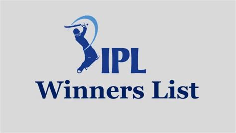 IPL Winner List From 2008 to 2021; All Seasons