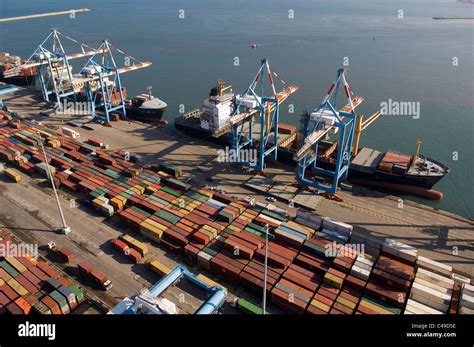 Aerial photograph of the port of Haifa Stock Photo - Alamy