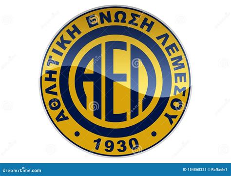 AEL Limassol FC Logo editorial photo. Illustration of world - 154868321