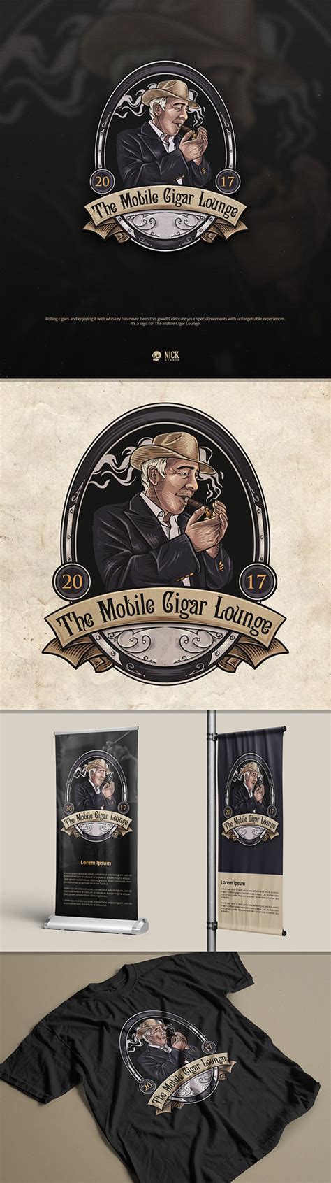 It’s a logo for The Mobile Cigar Lounge on Behance