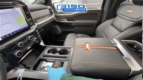 2021 Ford F-150 Interior Work Surface and Folding Shifter (Platinum Trim Interior) - YouTube