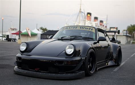 RWB Porsche 911 Rauh-Welt Begriff 964 black with black alloy wheels | Revival Sports Cars Limited