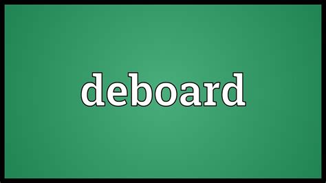 Deboard Meaning - YouTube