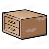 Abeka | Clip Art | Nightstand—with two drawers