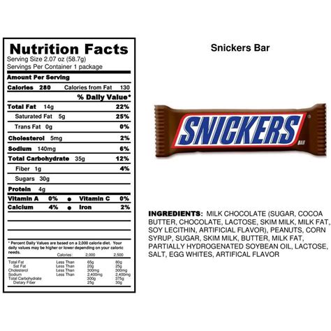 Snickers Nutrition Label | ubicaciondepersonas.cdmx.gob.mx