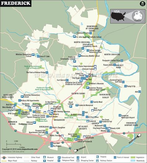 Frederick Map, City Map of Frederick, Maryland