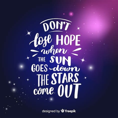 Free Vector | Galaxy background and quote