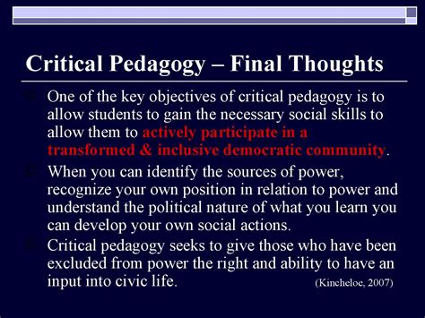 KNOWLEDGE FOR ALL: WHAT IS CRITICAL PEDAGOGY? BY PAULO FREIRE,