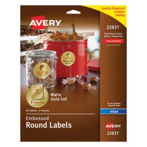 Avery 22831 Round Labels | BlueDogInk.com