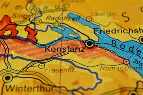 The City Name KONSTANZ, Germany, on the Map Stock Image - Image of ...