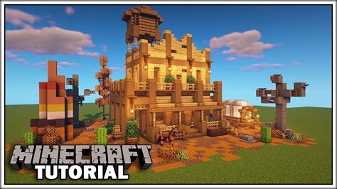 Minecraft Badlands Biome Western House Tutorial - YouTube | Minecraft, Minecraft plans ...