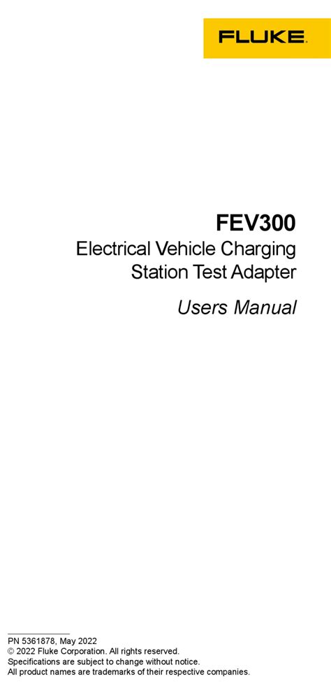 FLUKE FEV300 USER MANUAL Pdf Download | ManualsLib