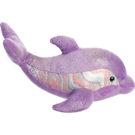 MuzeMerch - Purple Stuffed Animal Dolphin Cute Plushie