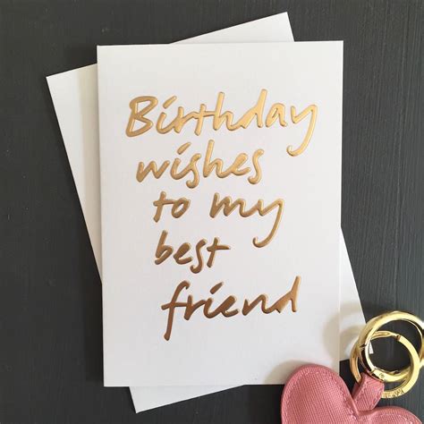 'Birthday Wishes To My Best Friend' Card By French Grey Interiors