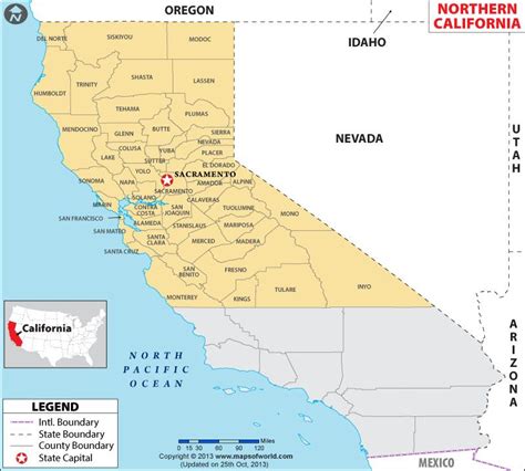 Map of Northern California showing the counties. | Maps (mostly old) in 2018 | Pinterest | Map ...