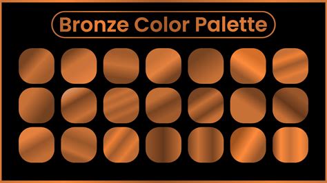 bronze color palette. gradient bronze color 23287384 Vector Art at Vecteezy