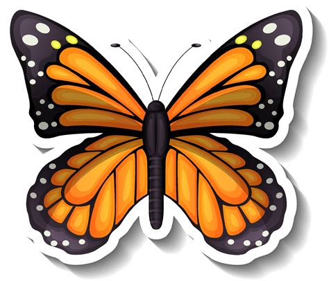 A sticker template with butterfly or moth isolated 3046107 Vector Art at Vecteezy