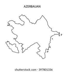 Azerbaijan Map Outline Stock Illustration 397801336 | Shutterstock